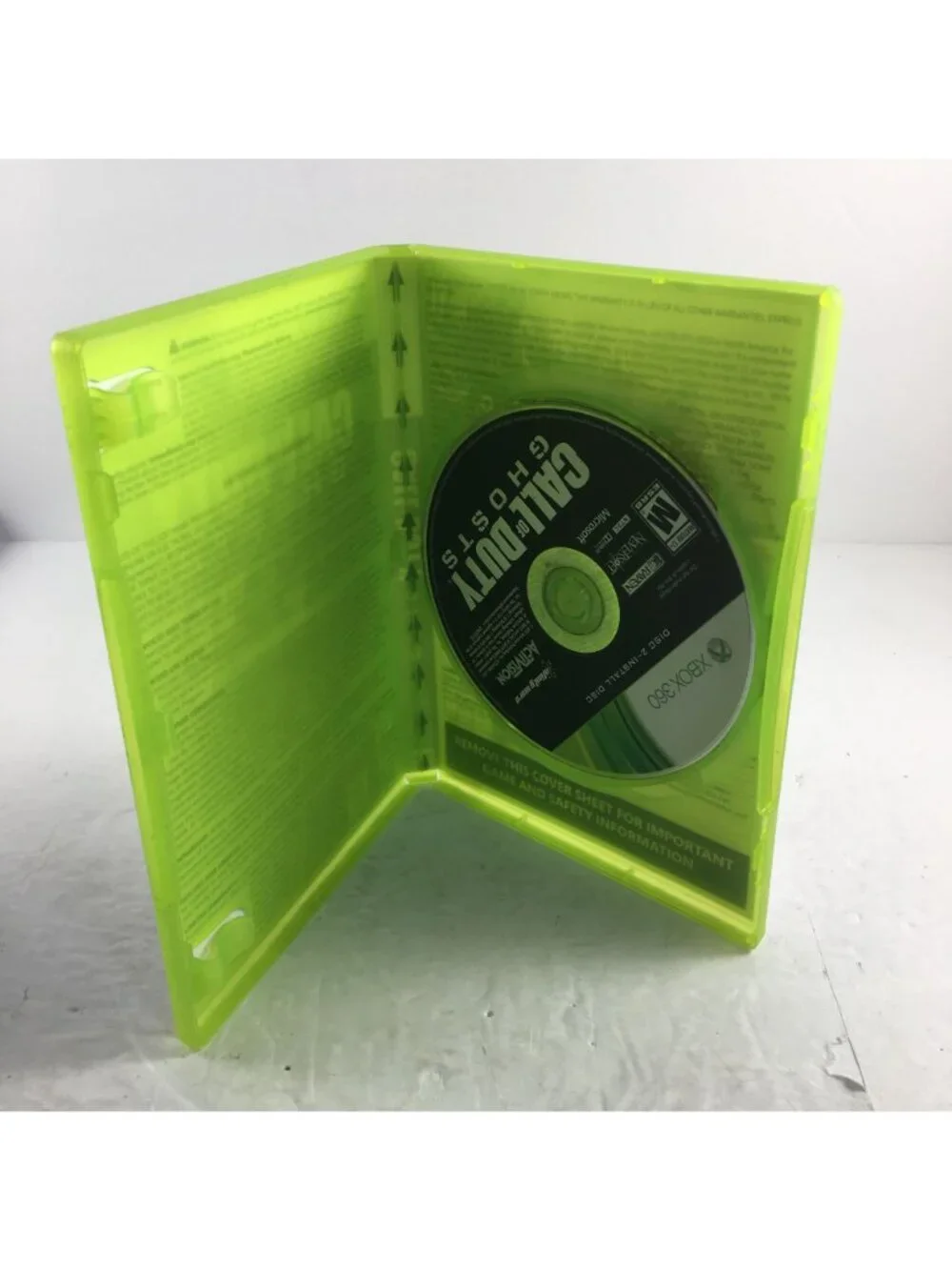 MICROSOFT XBOX 360 CALL OF DUTY GHOSTS NO MANUAL